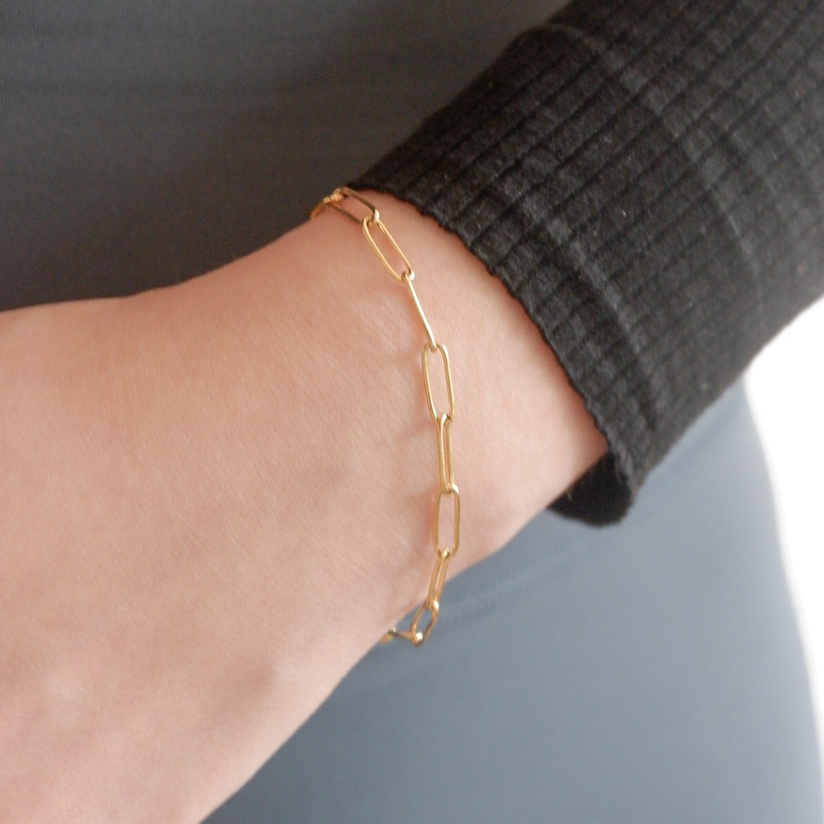 Aria Paperclip Bracelet (Gold)