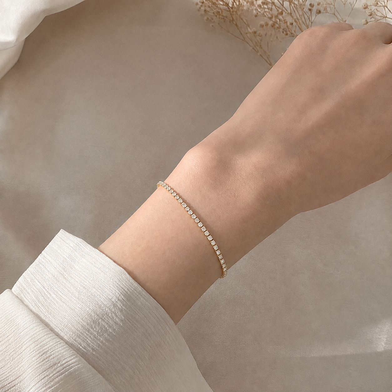 Lumière Tennis Bracelet (Gold)