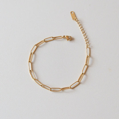 Aria Paperclip Bracelet (Gold)