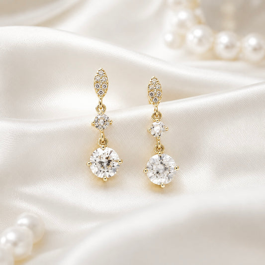 Carla Stud Earrings (Gold)