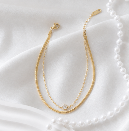 Celine Layered Bracelet (Gold)