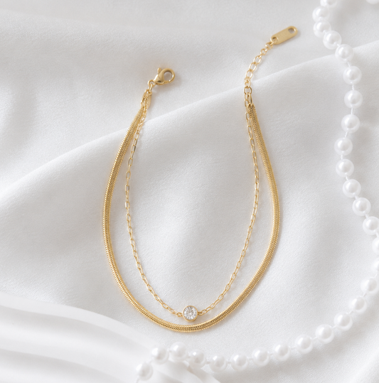 Celine Layered Bracelet (Gold)