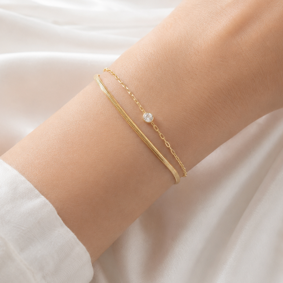 Celine Layered Bracelet (Gold)
