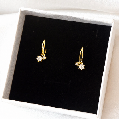Twinkles Huggie Hoop Earrings (Gold)