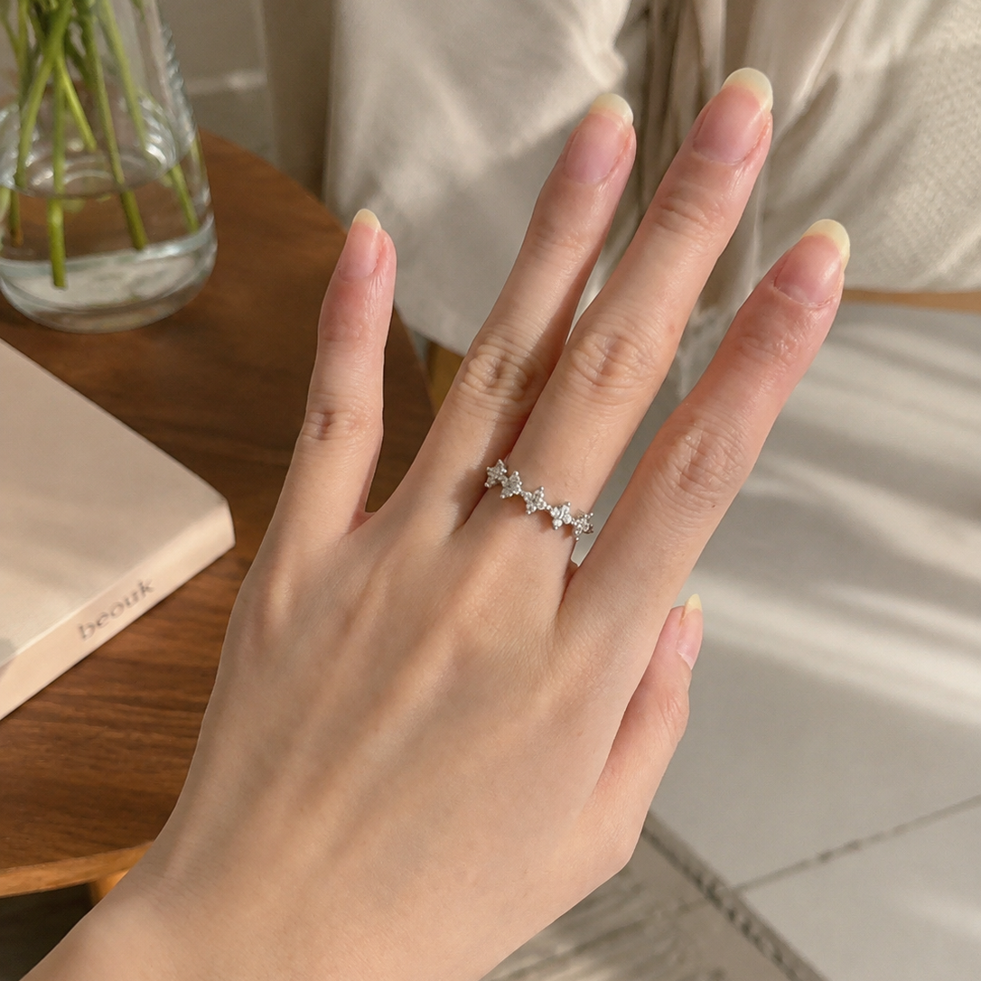 Brielle Adjustable Ring (Silver)